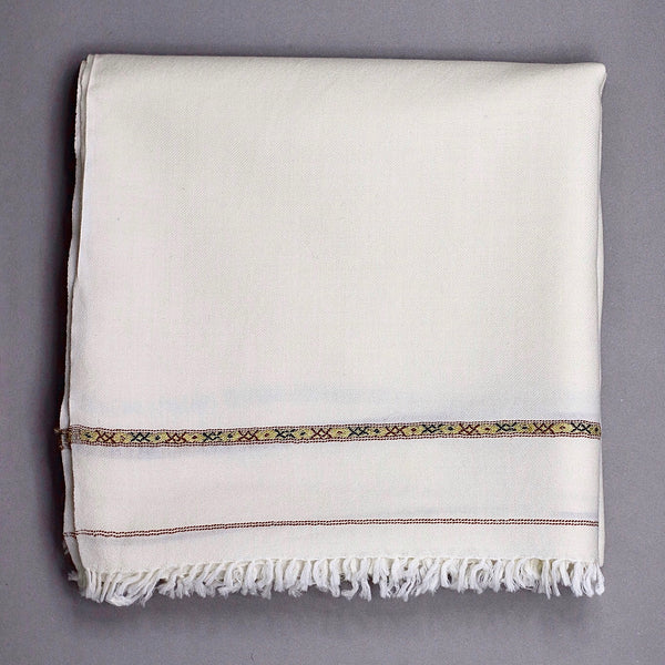 Adam Khan Premium White Shawl